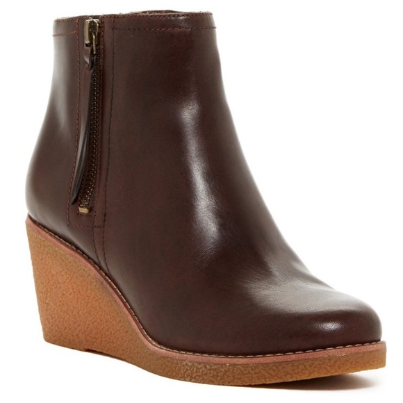 Cole Haan Brown Ankle Booties with Side Zipper - Picture 1 of 6